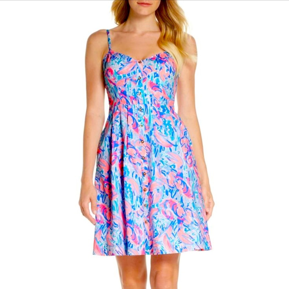 NWT Lilly Pulitzer Easton Dress in Cosmic Coral Size 6